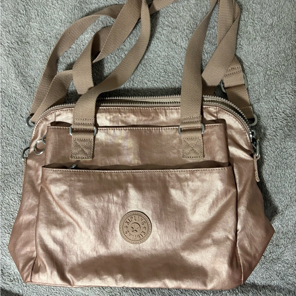 Kipling Metallic Rose Shoulder Bag